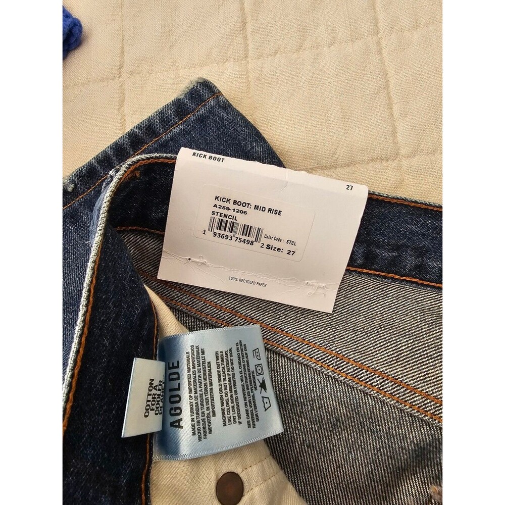 Agolde Mid Rise Kick Bootcut Jeans - Picture 4 of 9